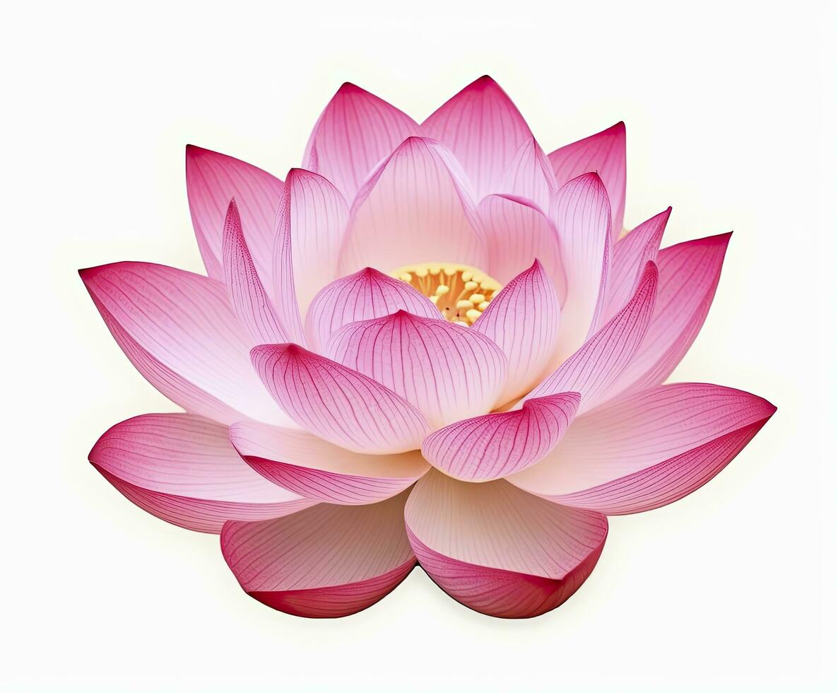 AI generated Lotus flower on white background. AI Generated photo