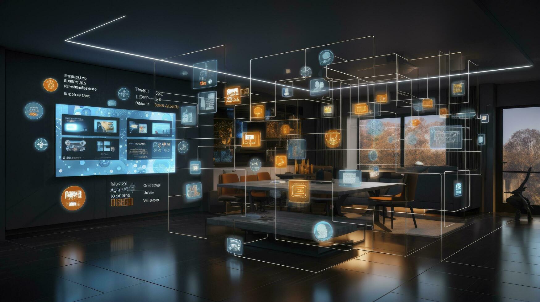 AI generated Connected Living, The IoT Revolution in Smart Homes. AI Generated photo