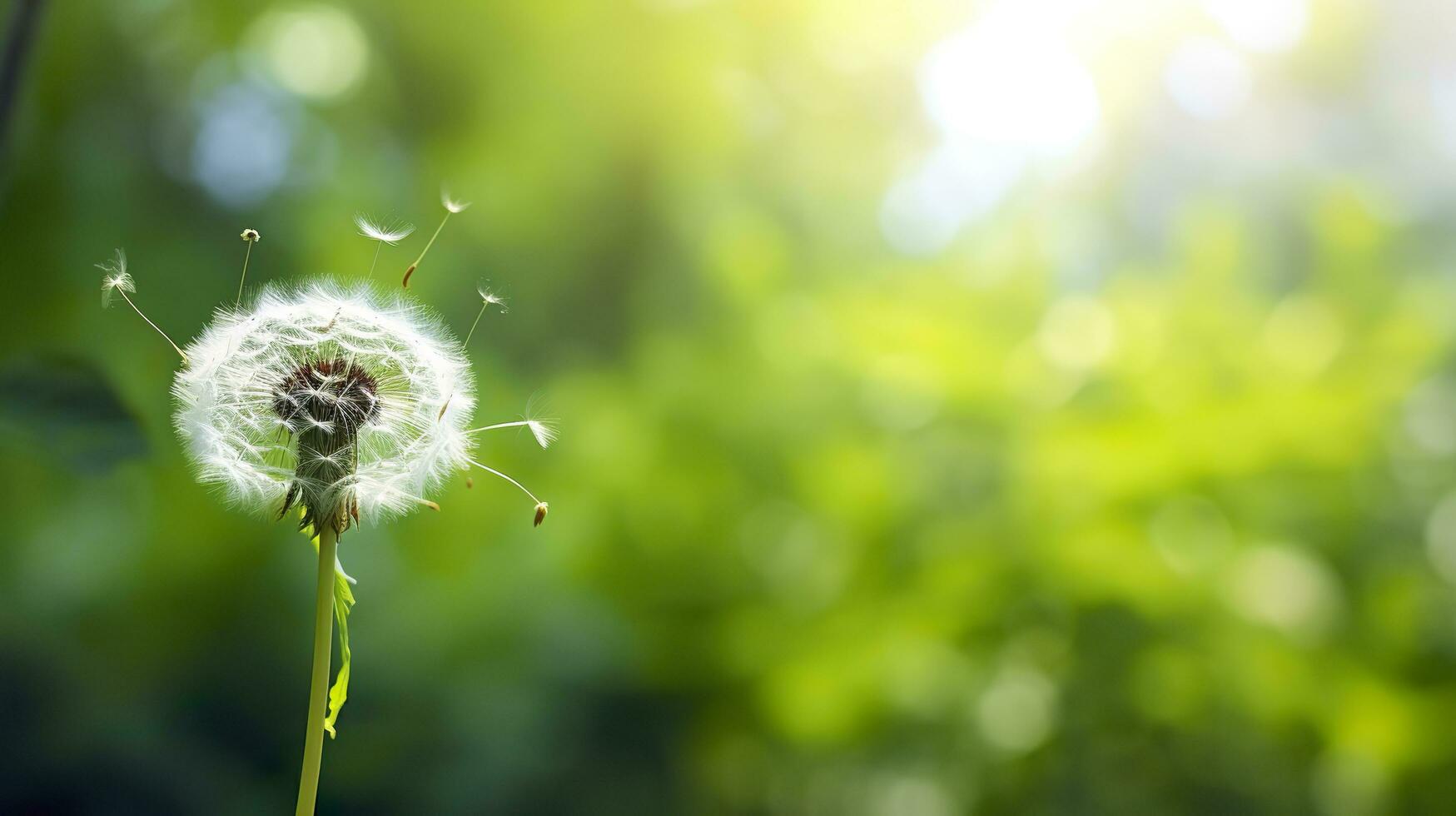 AI generated The Green Spring Morning. Generative AI photo