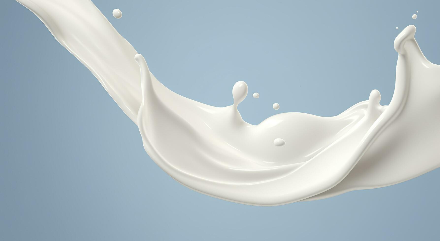 ai generado blanco Leche chapoteo aislado en fondo, líquido o yogur chapoteo, 3d ilustración. generativo ai foto