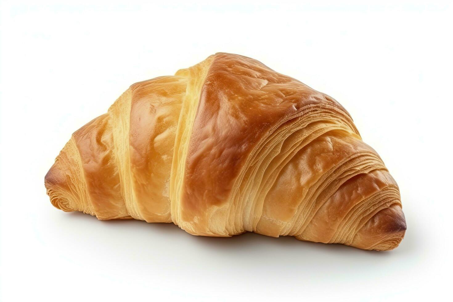 AI generated Croissant isolated on white background. AI Generated photo