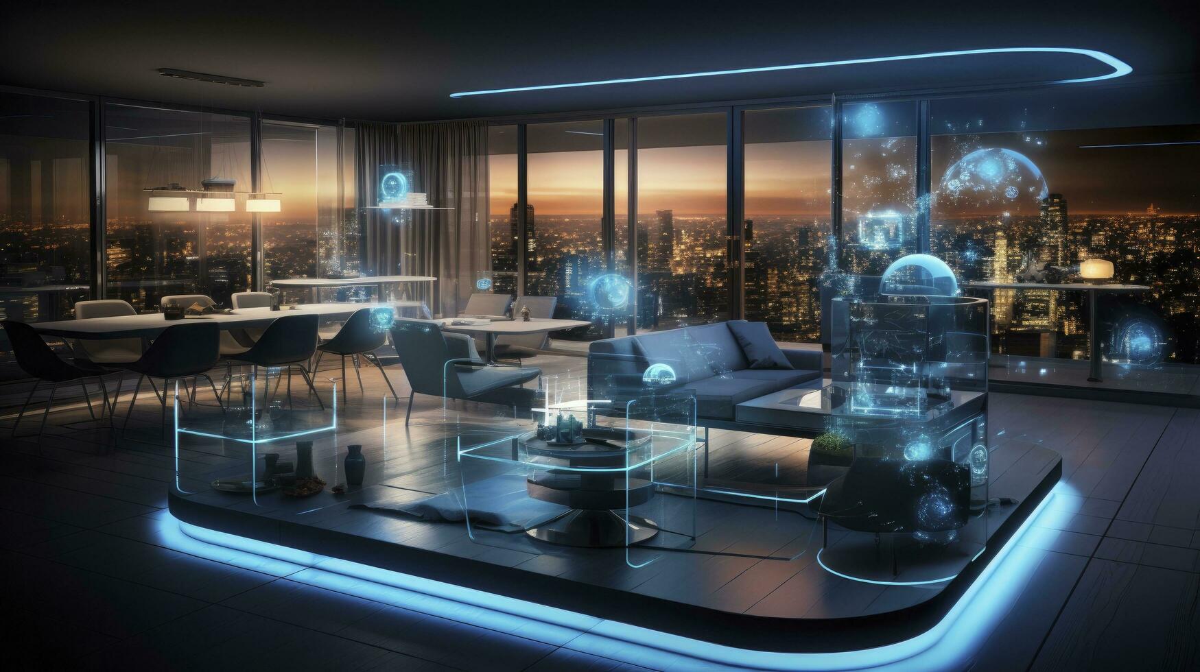 AI generated Connected Living, The IoT Revolution in Smart Homes. AI Generated photo