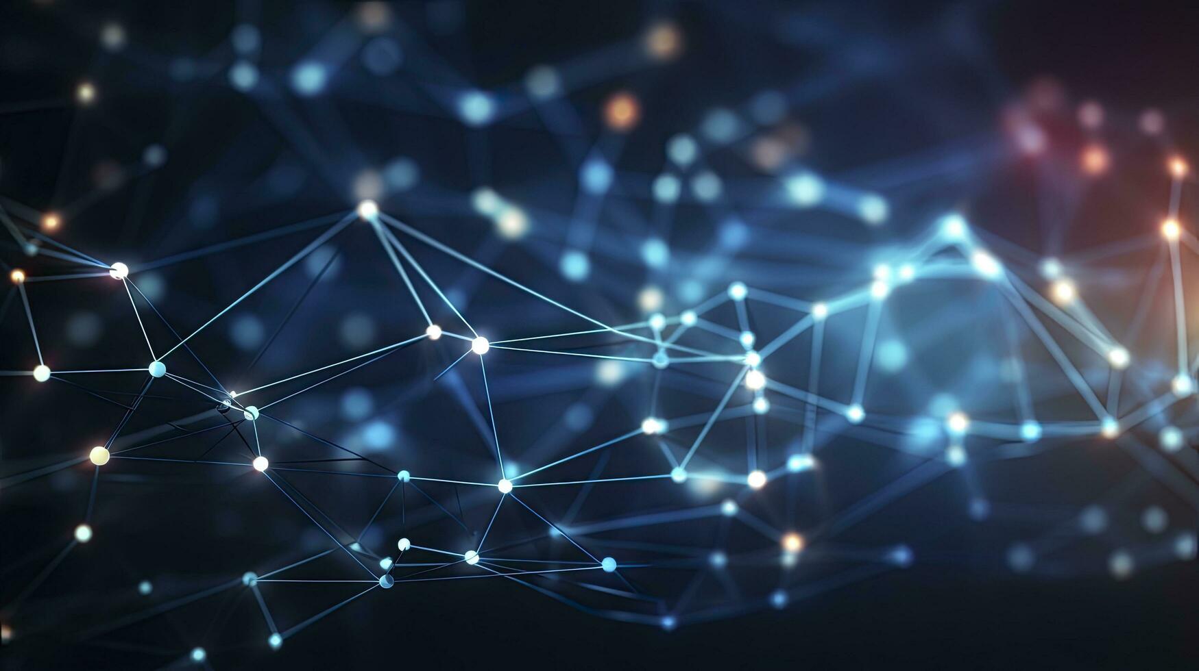 AI generated Abstract Digital Connections with Data and Blockchain Technology. AI Generated photo