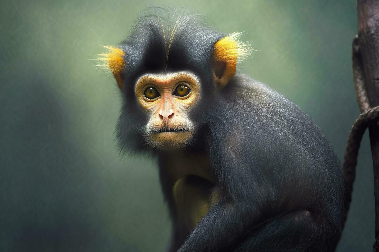 AI generated Wolfs Mona Monkey. Generative AI photo