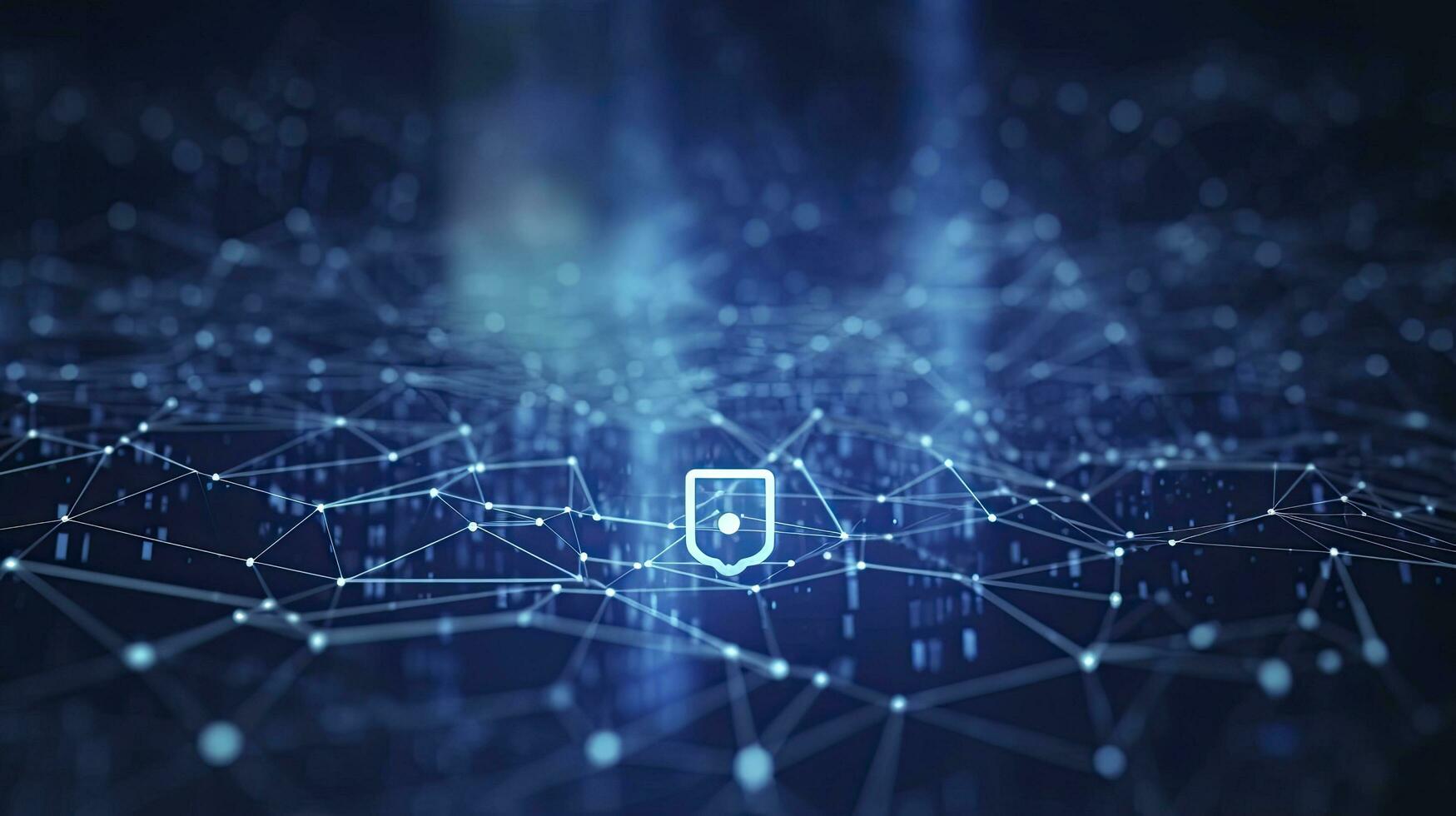 AI generated Abstract concepts of cybersecurity technology and digital data protection. AI Generated photo