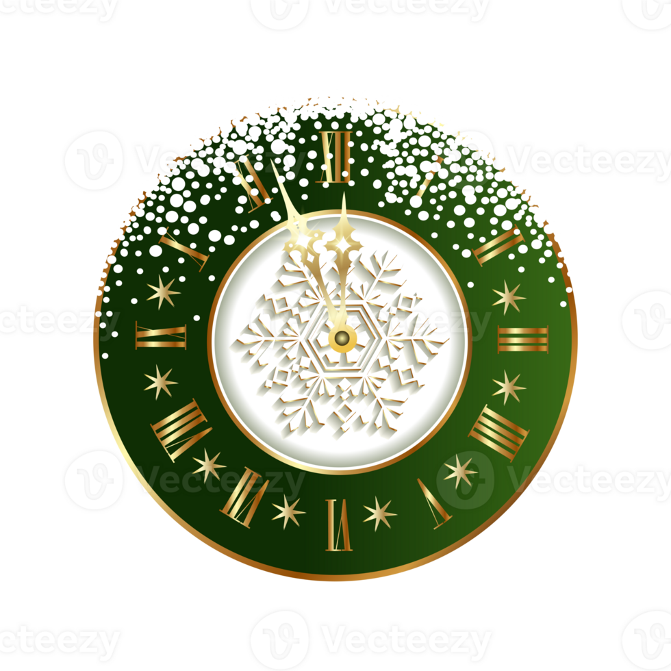 Navidad - decorativo invierno reloj diciembre Navidad en transparente antecedentes png