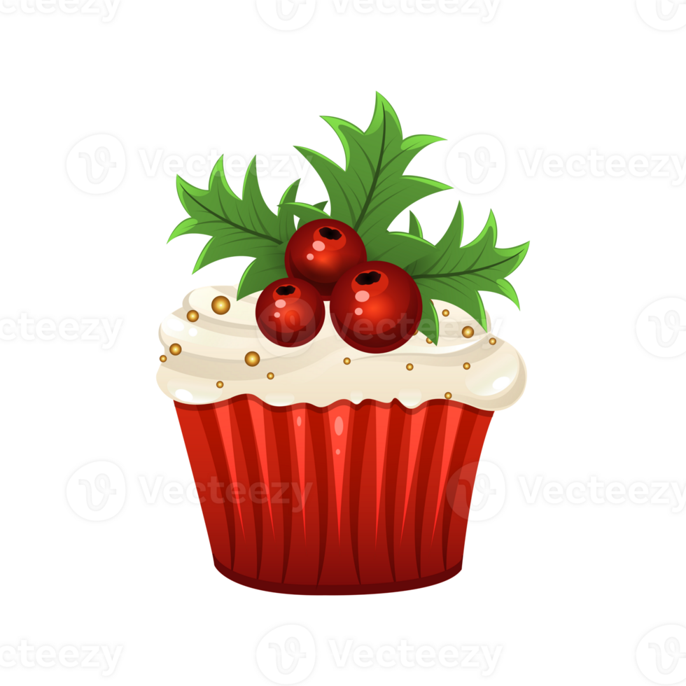 Christmas  - Celebration Cupcake Christmas On Transparent Background png