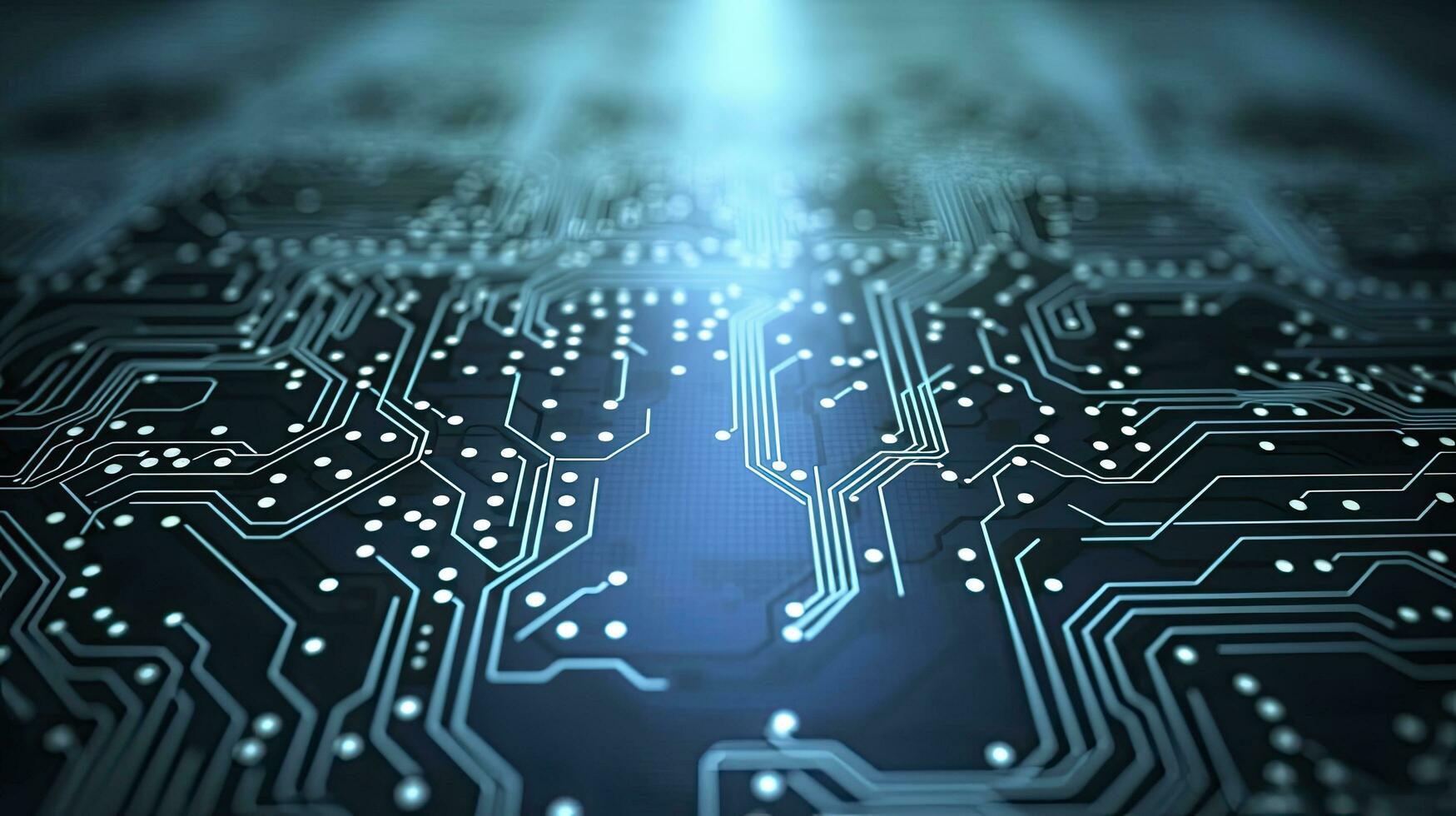 AI generated Circuit Board Background. Computer, Data, Technology, Artificial Intelligence. AI Generated photo