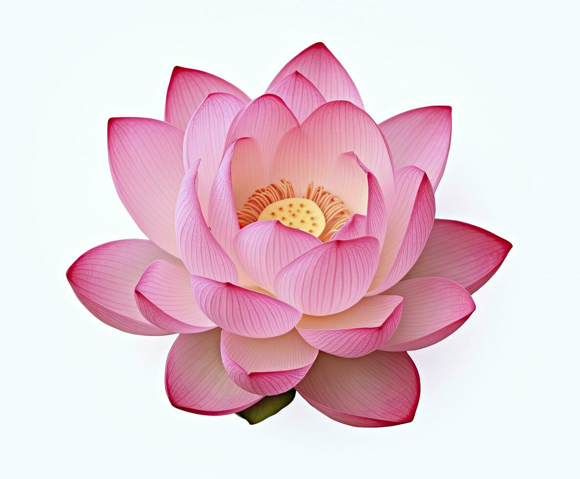 AI generated Lotus flower on white background. AI Generated photo