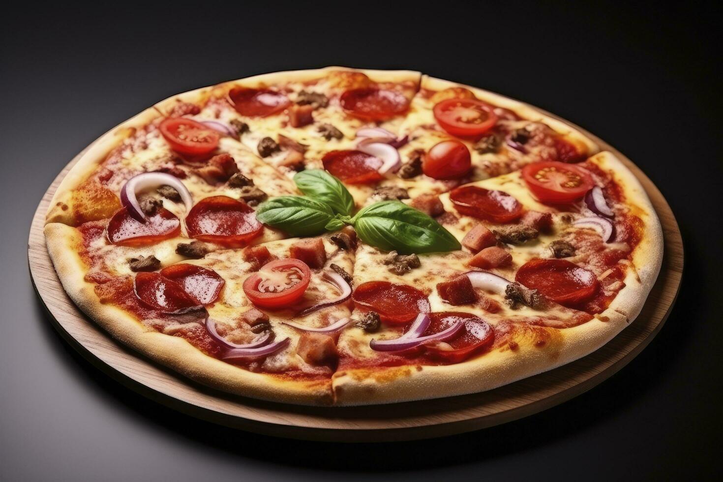 AI generated Best Pizza Ever. AI Generated photo