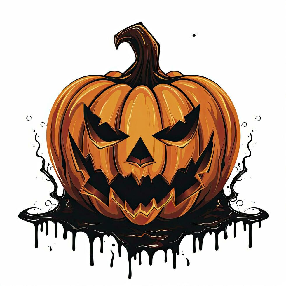 AI generated Halloween object on white background. AI Generated photo