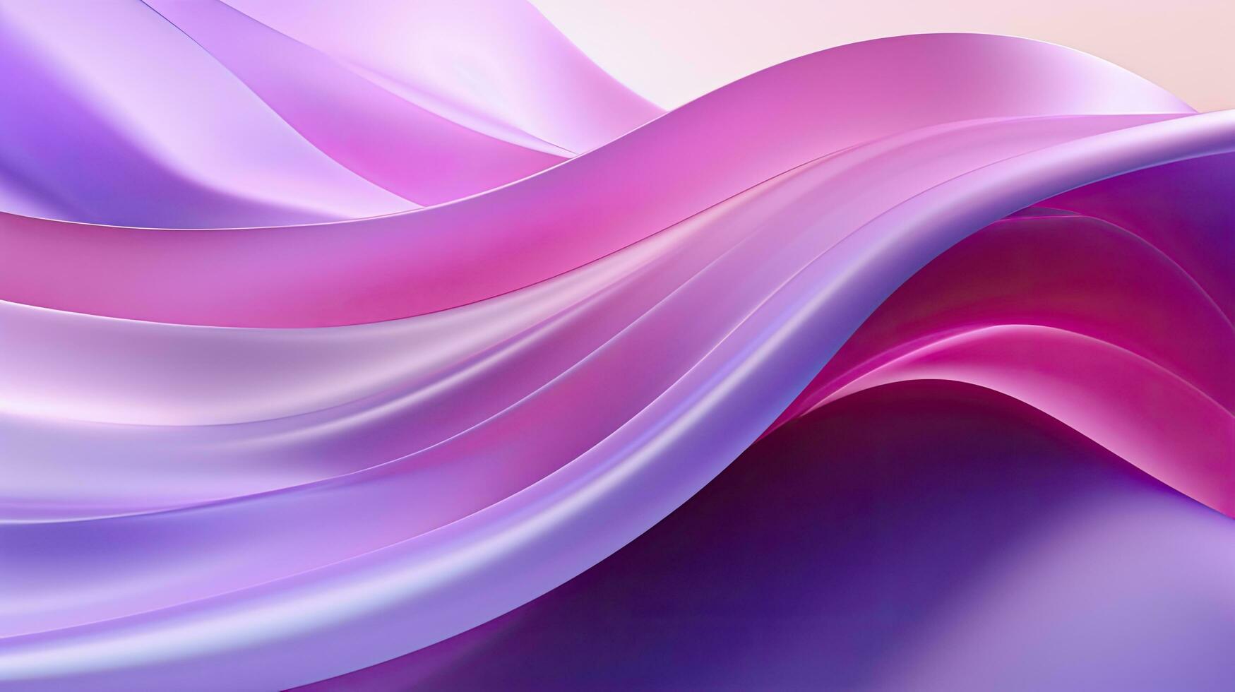 AI generated Abstract 3D image of digital waves in shades of pink and purple. AI Generated photo