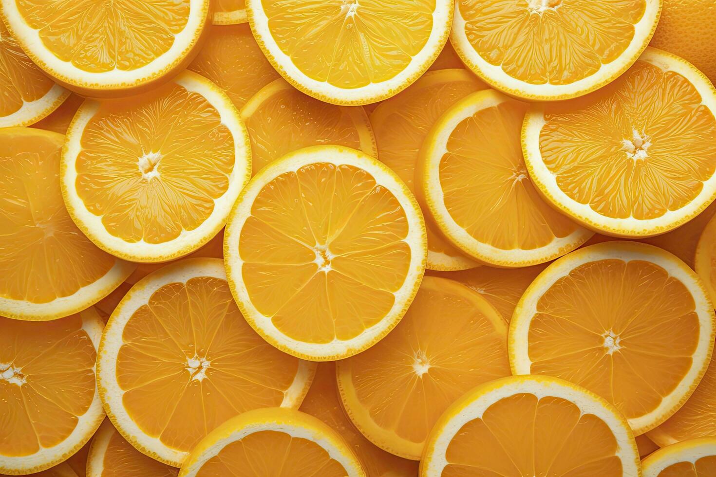 AI generated Orange fruit slices citrus arrangement full frame background. AI Generated photo