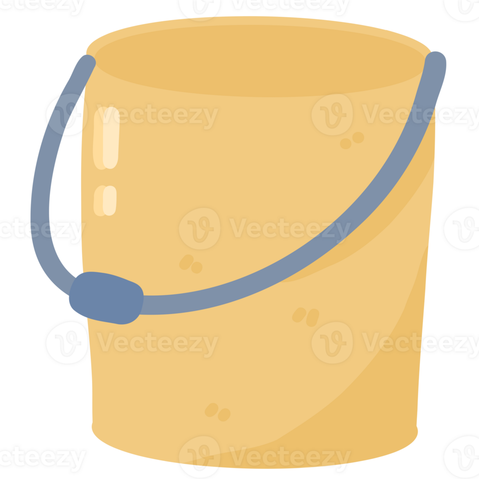 Yellow bucket Isolated png