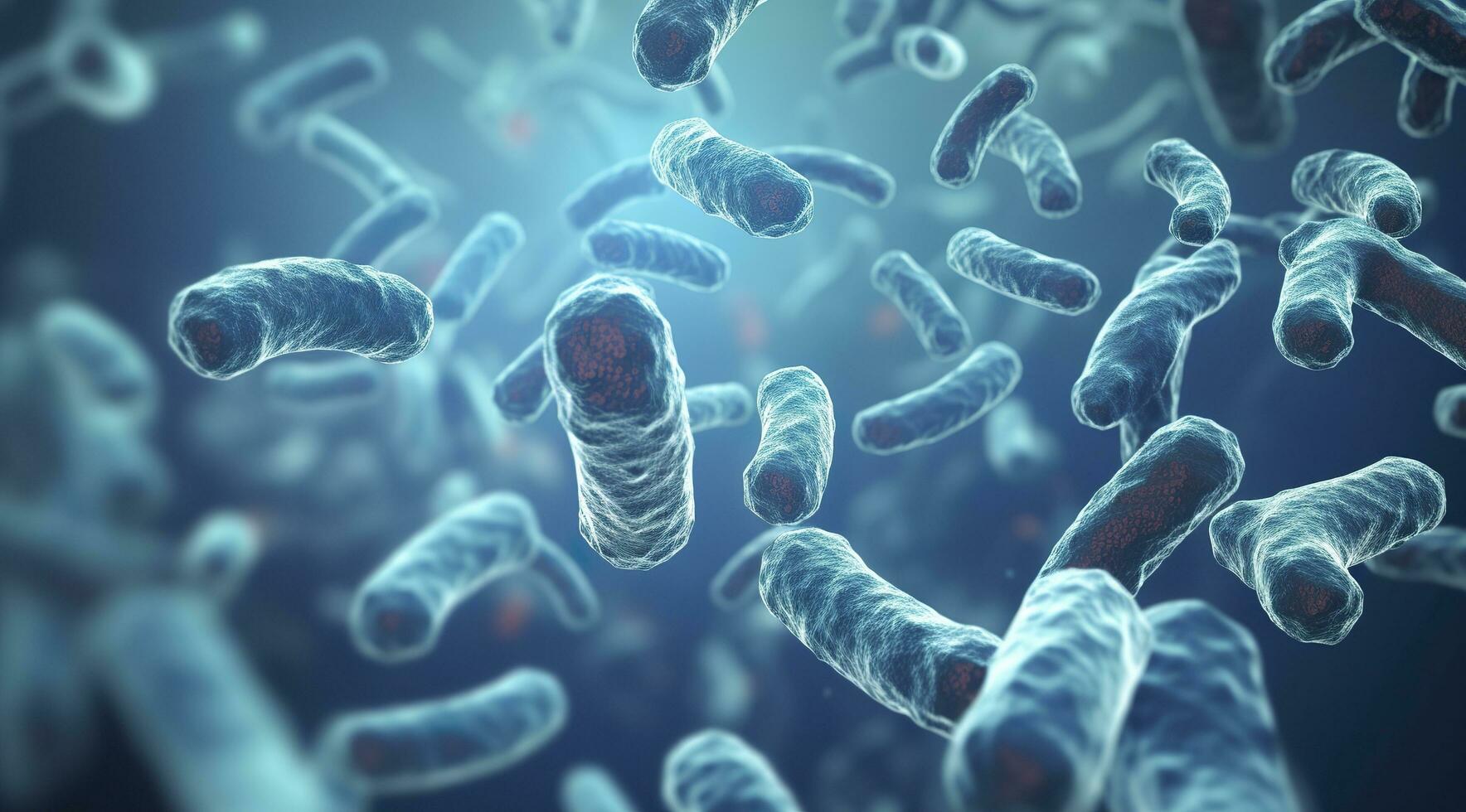 AI generated Legionella pneumophila Bacteria. Medical 3d illustration. AI Generated photo