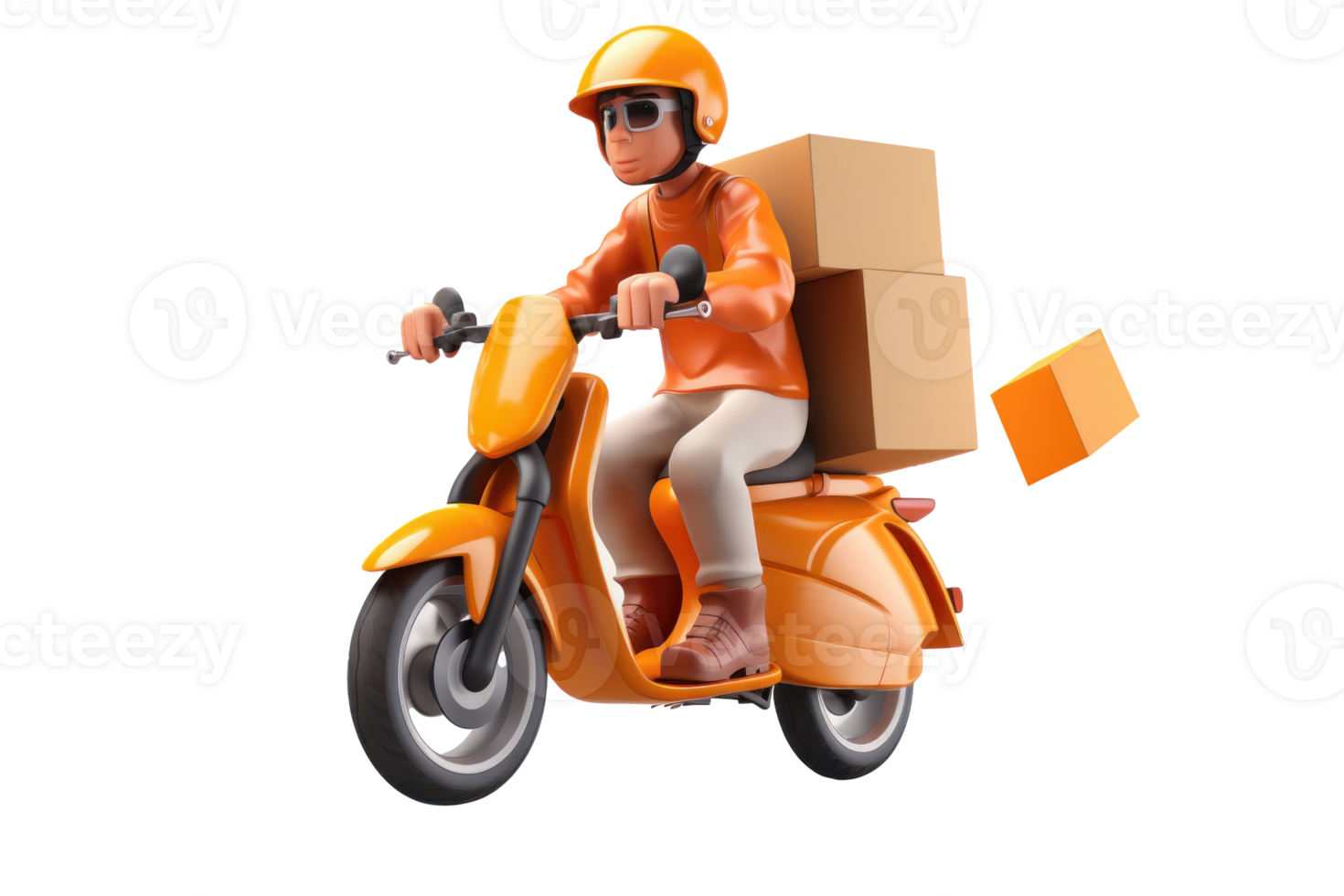 AI generated Delivery Man. Parcel delivery worker. Delivery concept. png