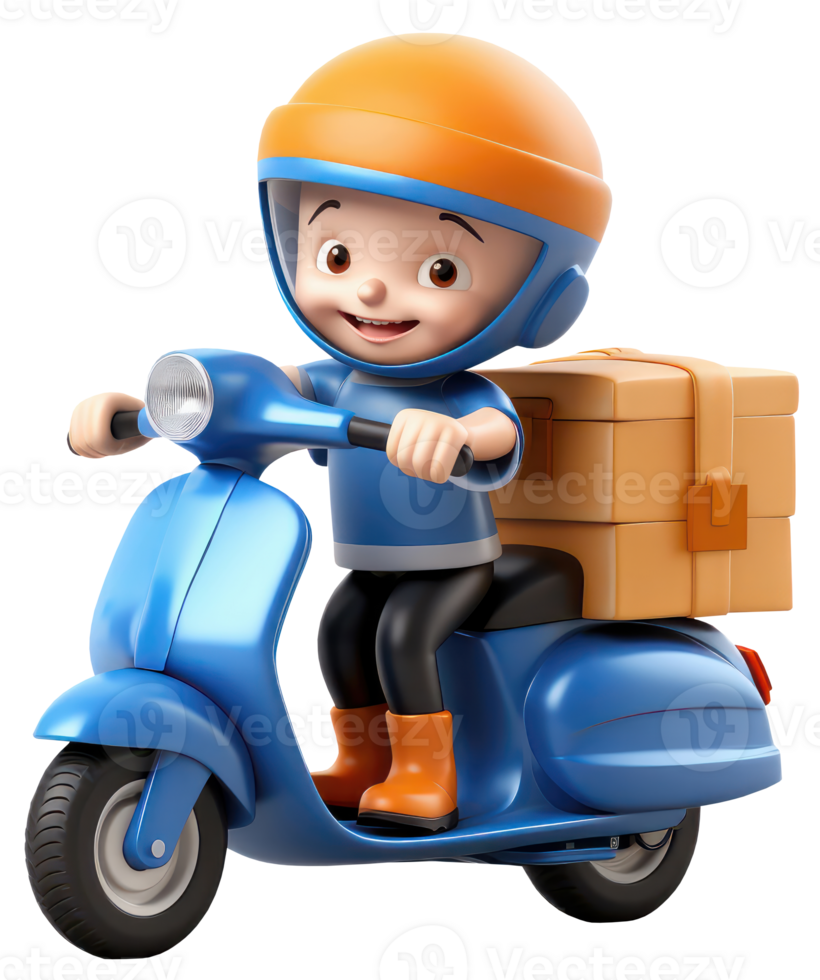 AI generated Delivery Man. Parcel delivery worker. Delivery concept. png