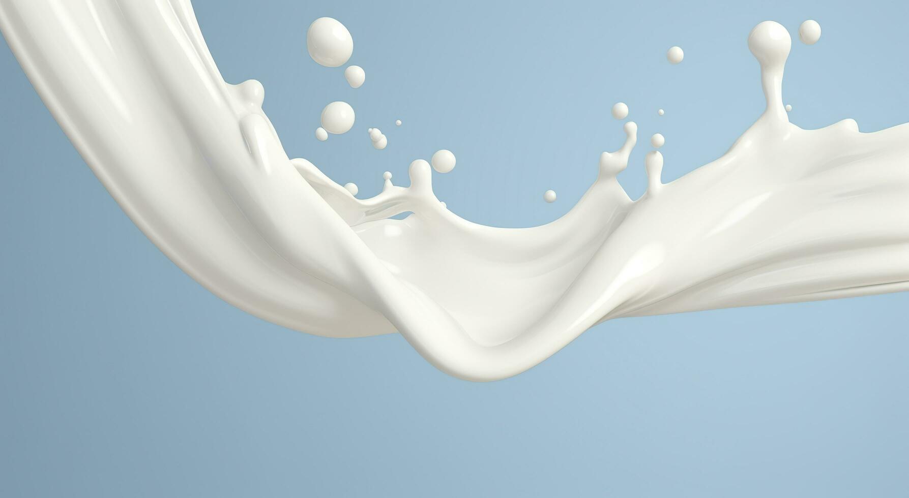 AI generated White milk splash isolated on background, liquid or Yogurt splash,  3d illustration. Generative AI photo