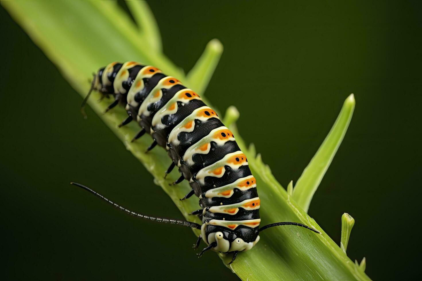 AI generated Caterpillar dovetail butterfly. generated AI. photo