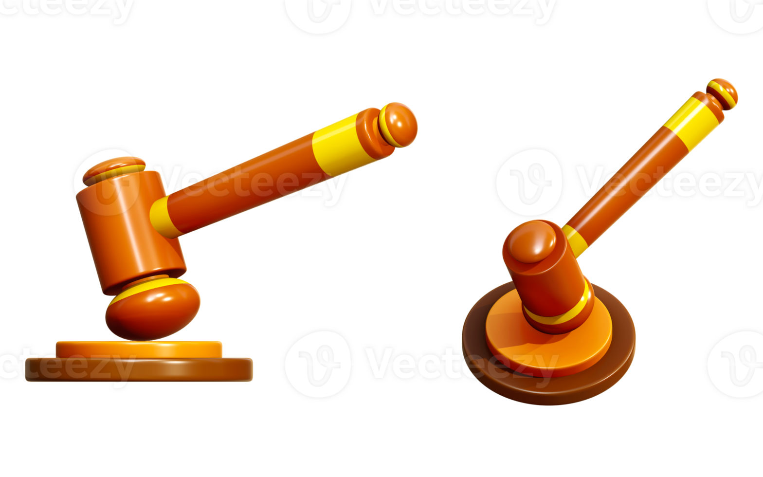 3D rendering of judge hammer, judicial gavel, Auction hammer png