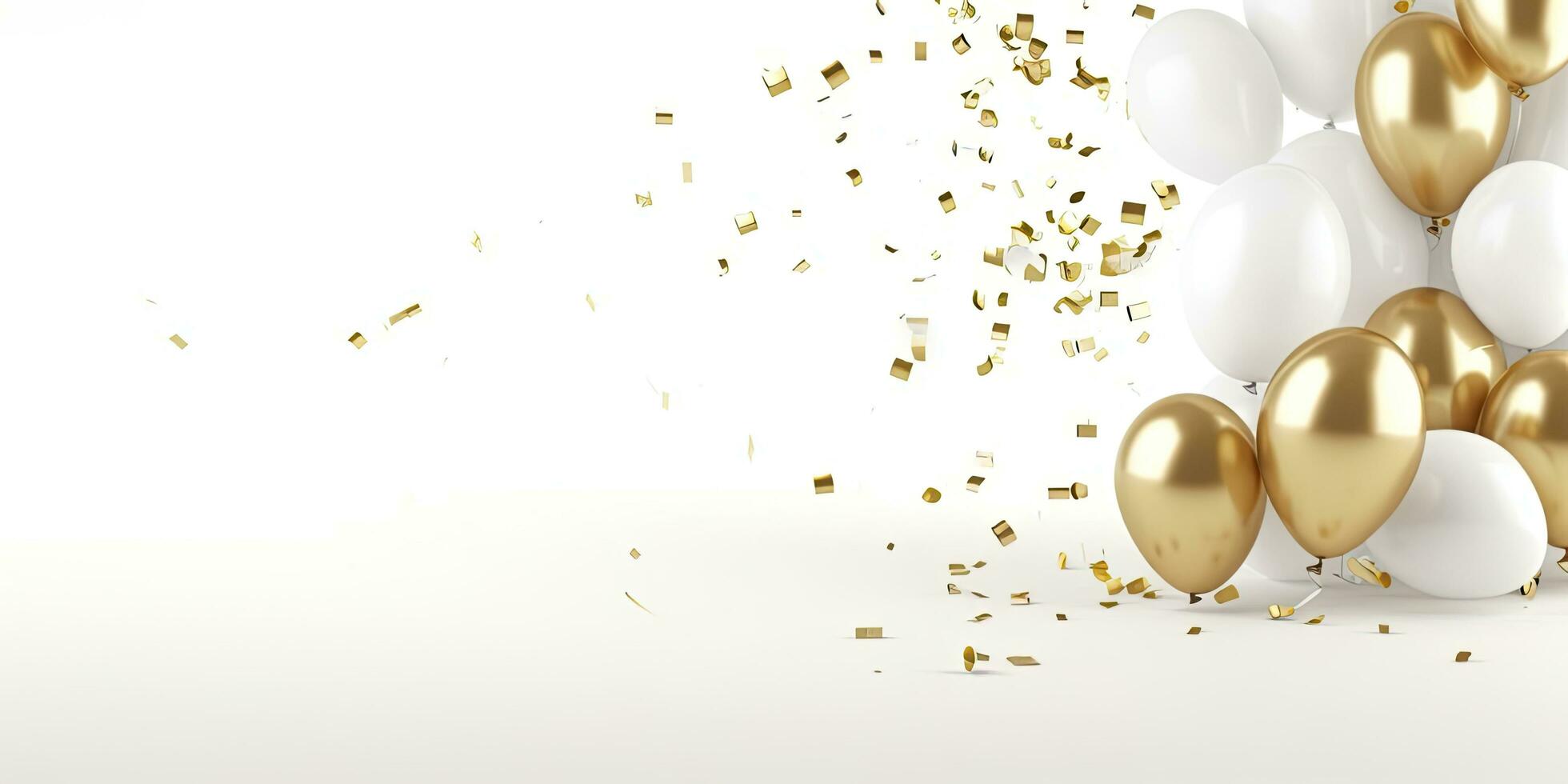 AI generated Balloon on white background. AI Generated photo