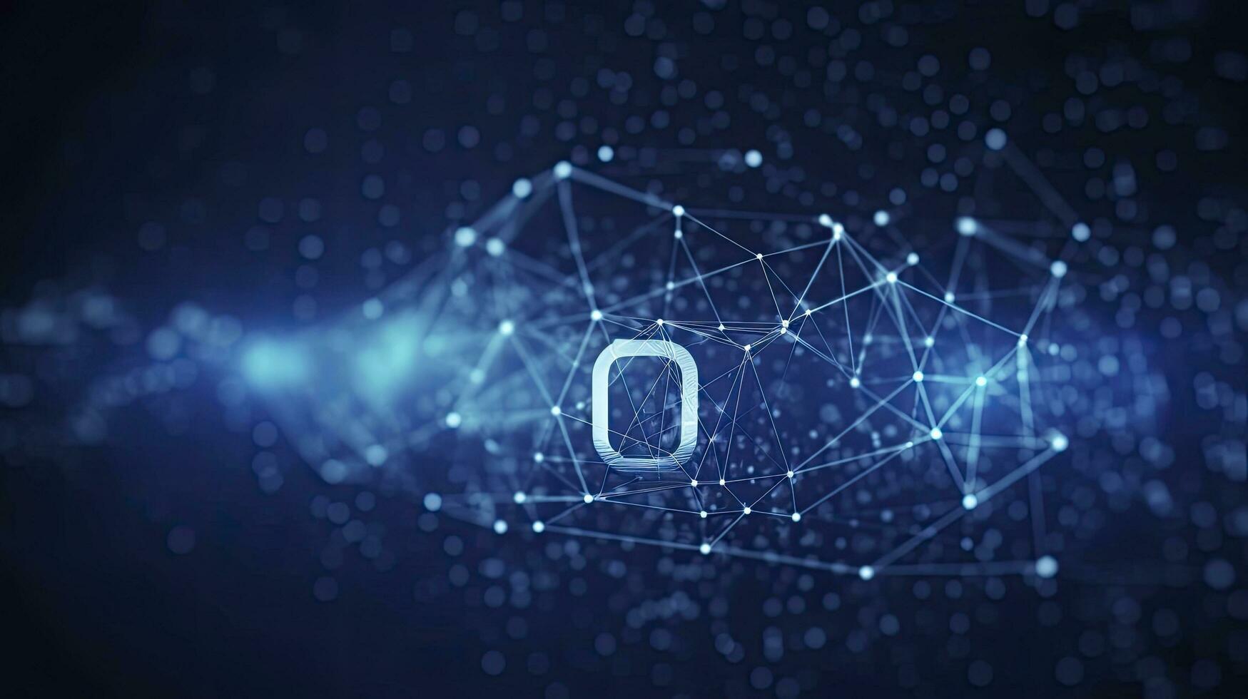 AI generated Abstract concepts of cybersecurity technology and digital data protection. AI Generated photo