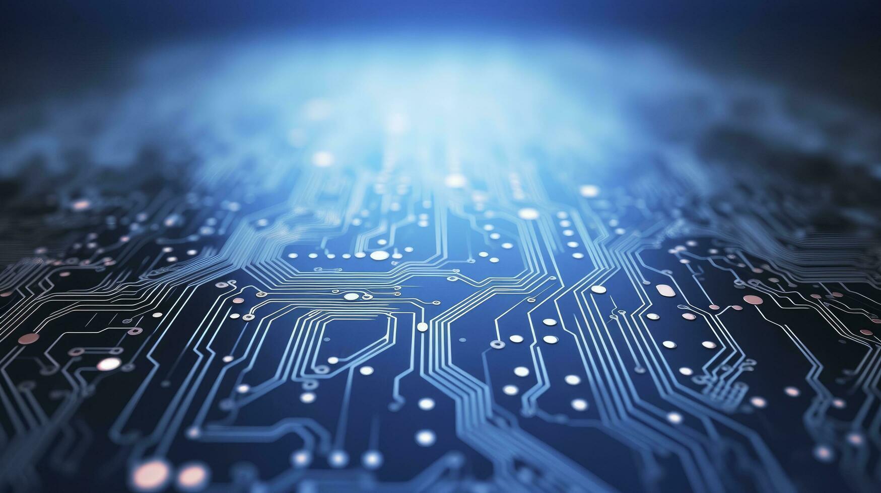 AI generated Circuit Board Background. Computer, Data, Technology, Artificial Intelligence. AI Generated photo