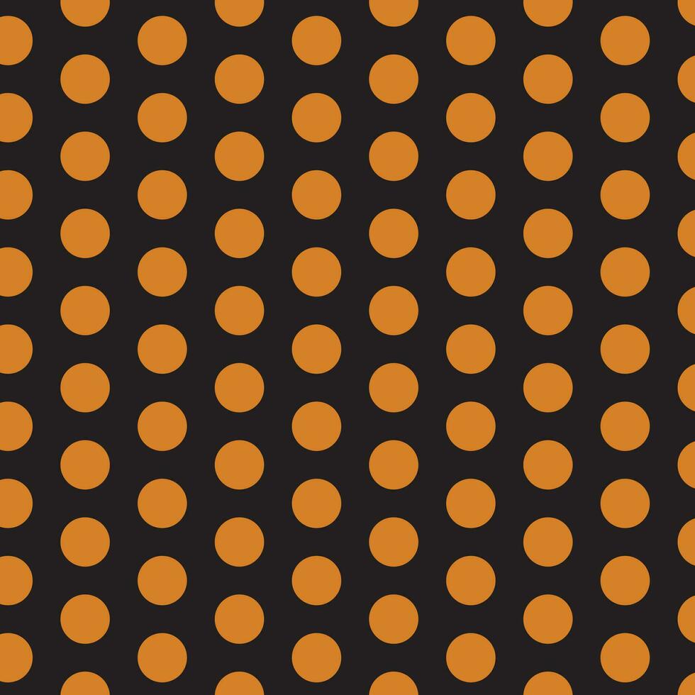 simple abstract baroque lite orenge color geometric big polka dot circle pattern art work on black color background vector