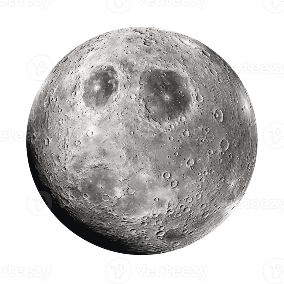 ai genererad 3d måne sfär på transparent bakgrund png bild