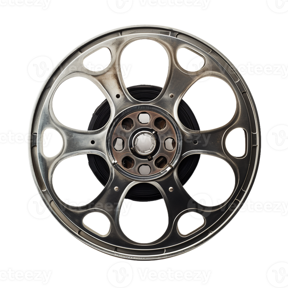 AI generated movie reel on transparent background PNG image