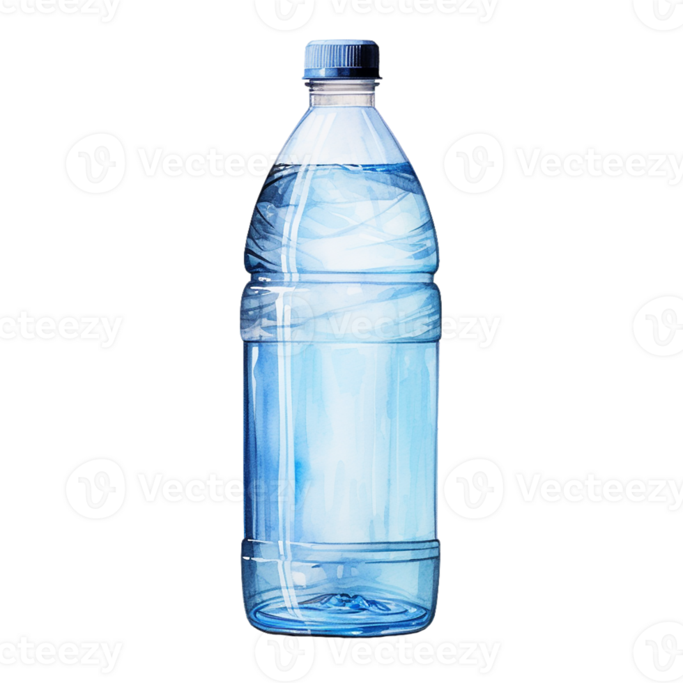 AI generated water bottle isolated on transparent background PNG image