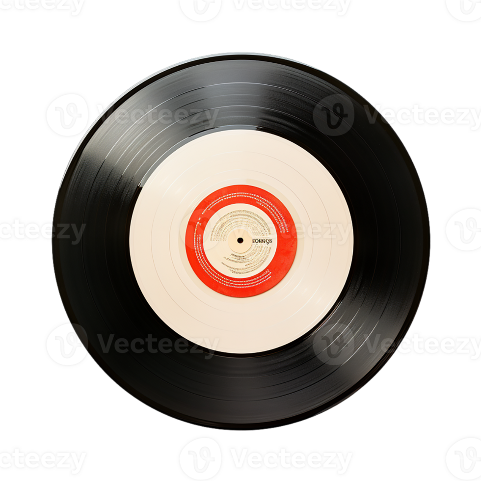 ai généré vinyle record isolé sur transparent Contexte png image