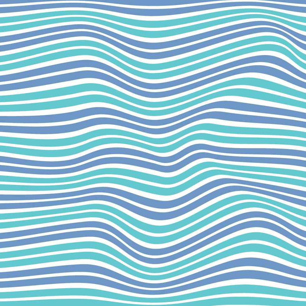 modern simple abstract seamlees cool color horizontal line distort wavy pattern art vector