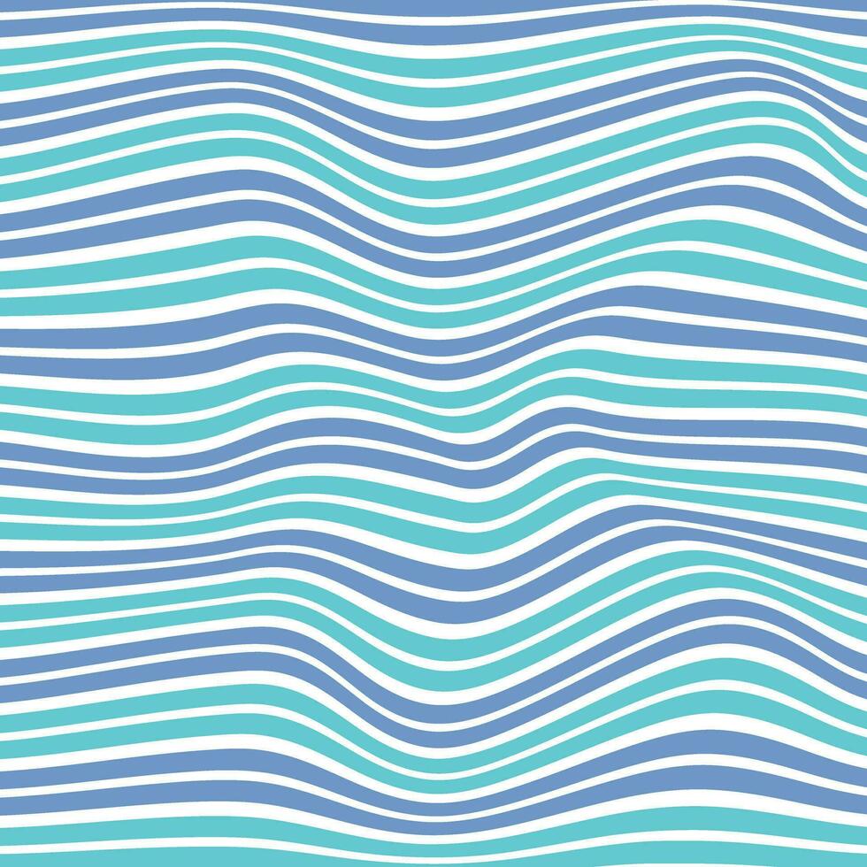 modern simple abstract seamlees cool color horizontal line distort wavy pattern art vector