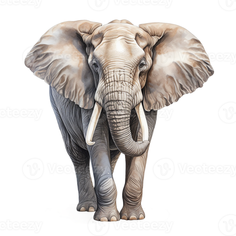 AI generated elephant on transparent background PNG image