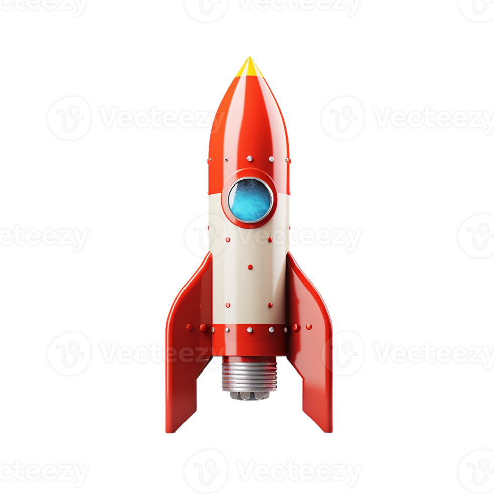 AI generated space rocket on transparent background PNG image