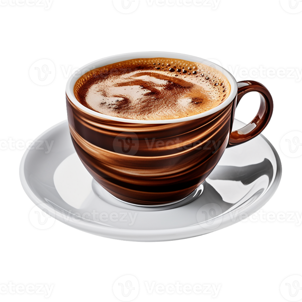 ai generiert Tasse von Kaffee auf transparent Hintergrund png Bild