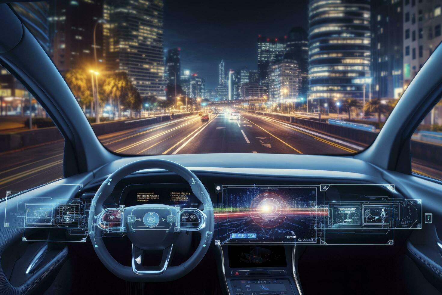 AI generated Modern smart car photo
