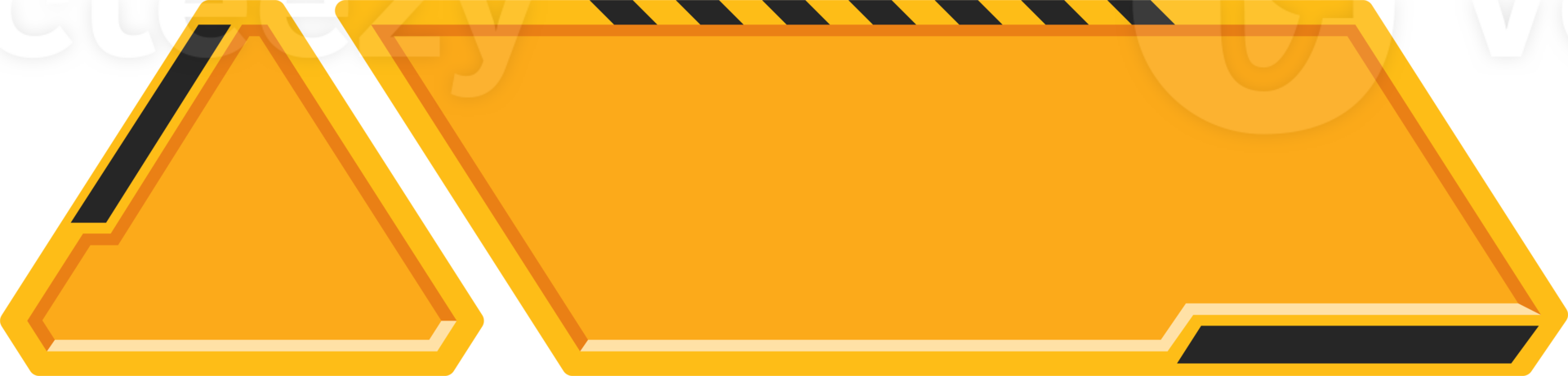 Lower third infographic template, Industrial warning label sign png