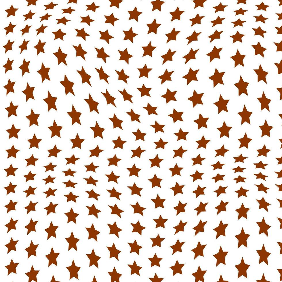 modern simple abstract seamlees dark brown color star distort wavy pattern art vector