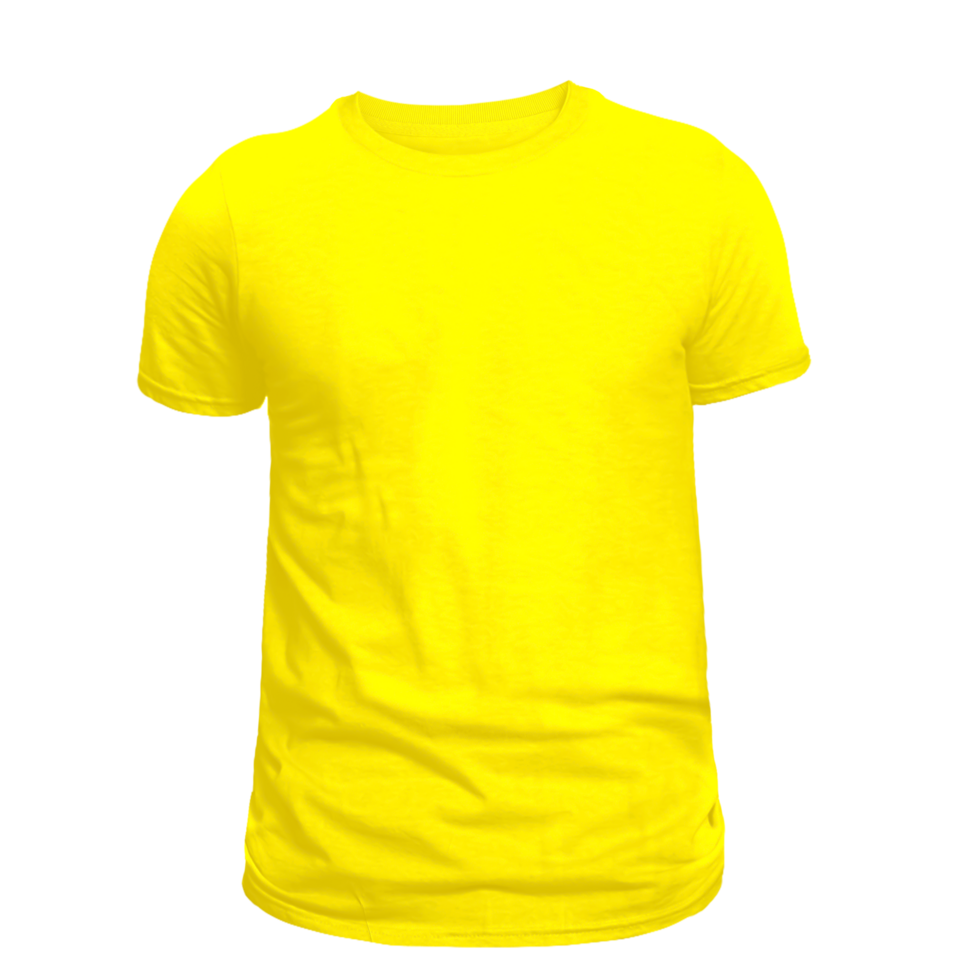 Yellow T-shirt mockup png