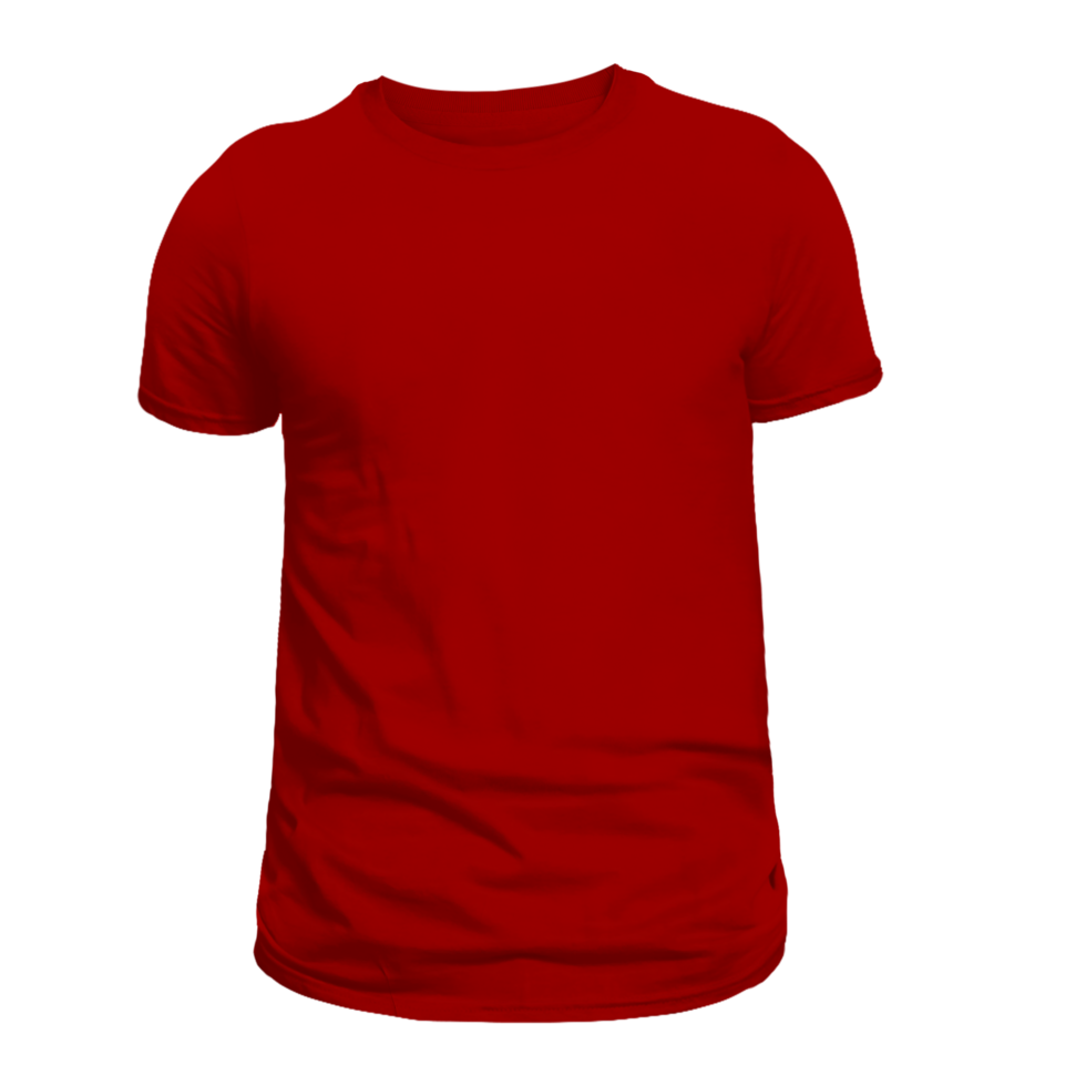 Red T shirt mockup cutout, Png file