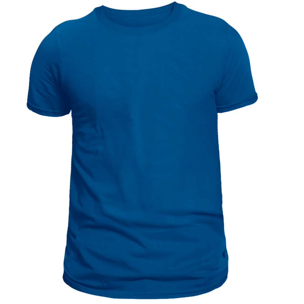 Blue t-shirt mockup png