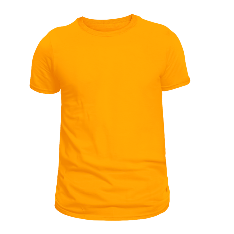 Plain orange t-shirt front and back for PNG mockup 35575335 PNG