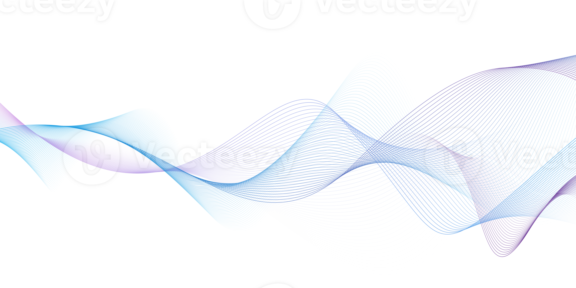 Modern abstract glowing wave background. Dynamic flowing wave lines design element. Futuristic technology and sound wave pattern. PNG file.