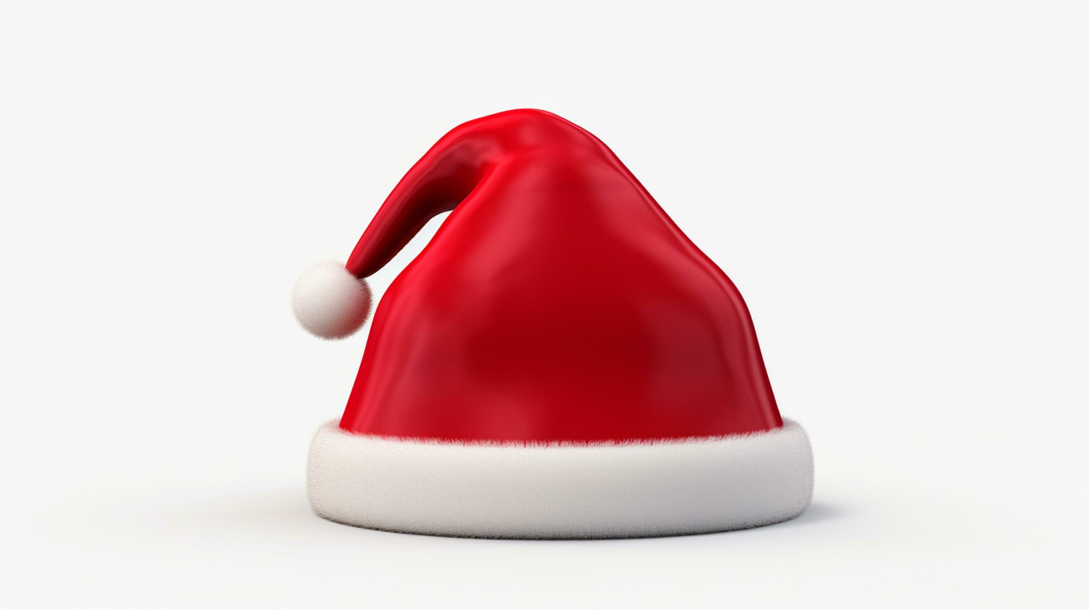 AI generated Graphic 3D Representation of a Santa Claus Hat, Isolated for Creative Seasonal 