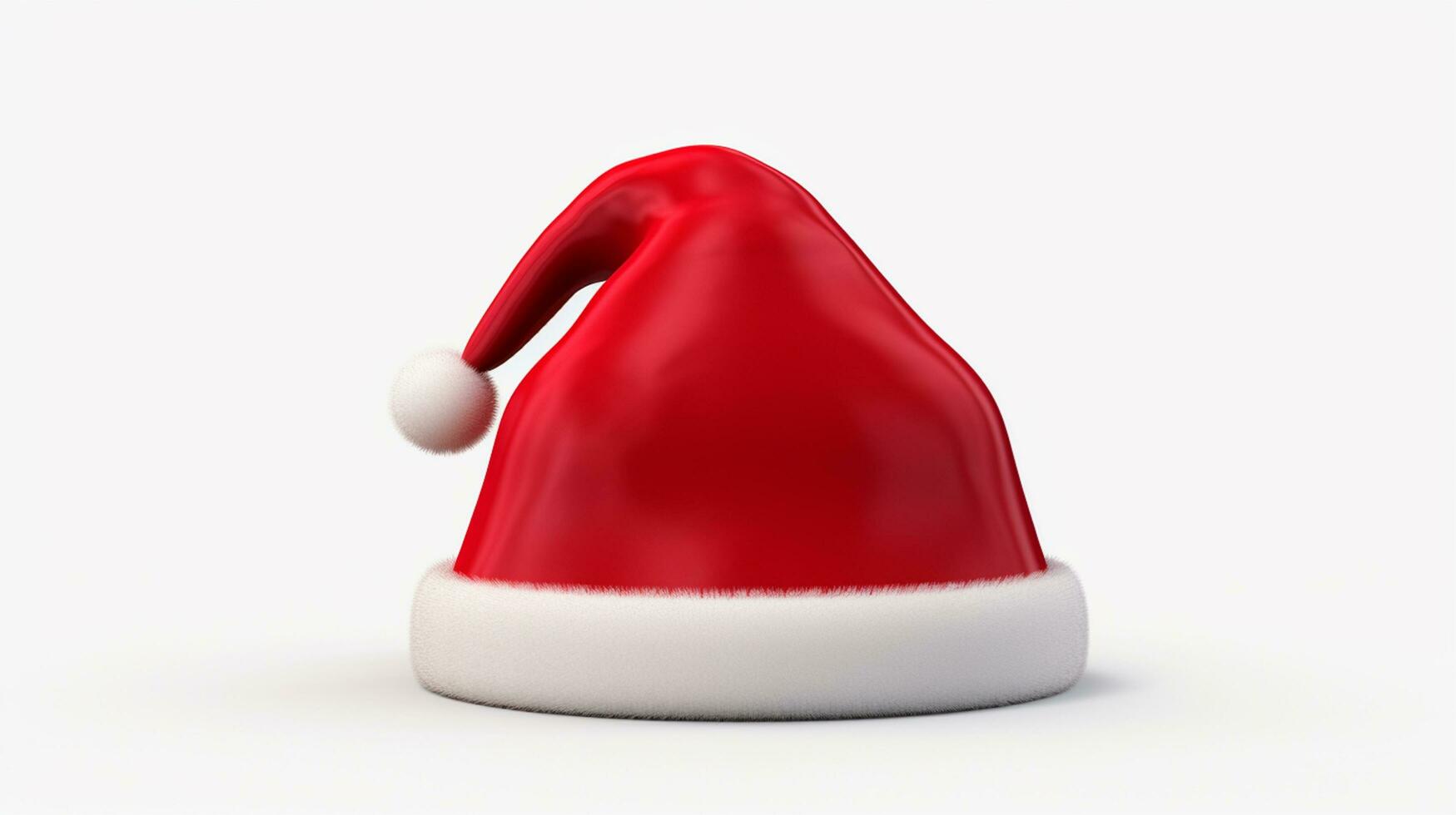 ai generado gráfico 3d representación de un Papa Noel claus sombrero, aislado para creativo estacional conceptos foto