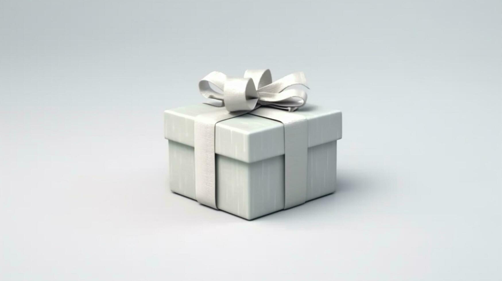 AI generated gift box isolated on white photo