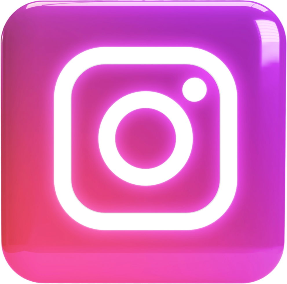 social medios de comunicación Facebook instagram Youtube pinterest Tik Tok 3d logo curva brillante logo png