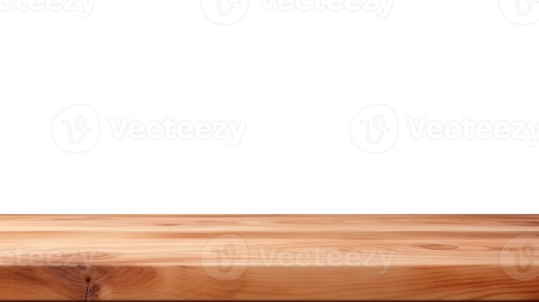 ai généré en bois table pour produit afficher sur transparent arrière-plan, png transparent. produit commercialisation